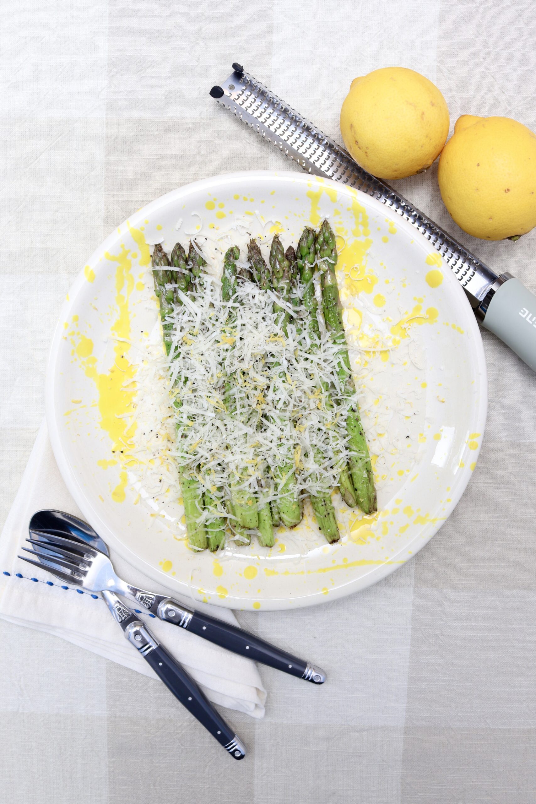 PAN-FRIED ASPARAGUS WITH PARMESAN AND LEMON ZEST