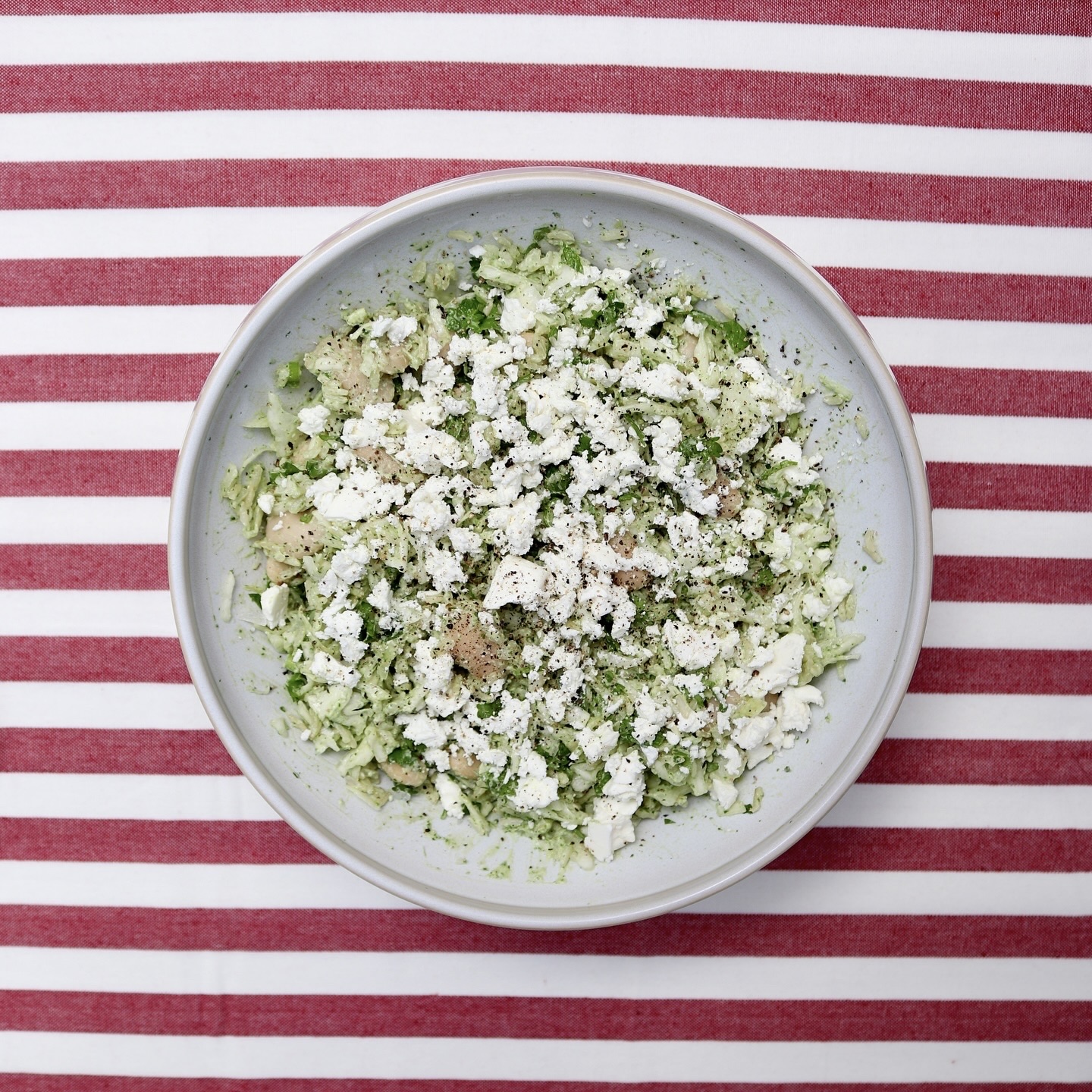 Pointed Cabbage Salad with Brown Rice and Beans
