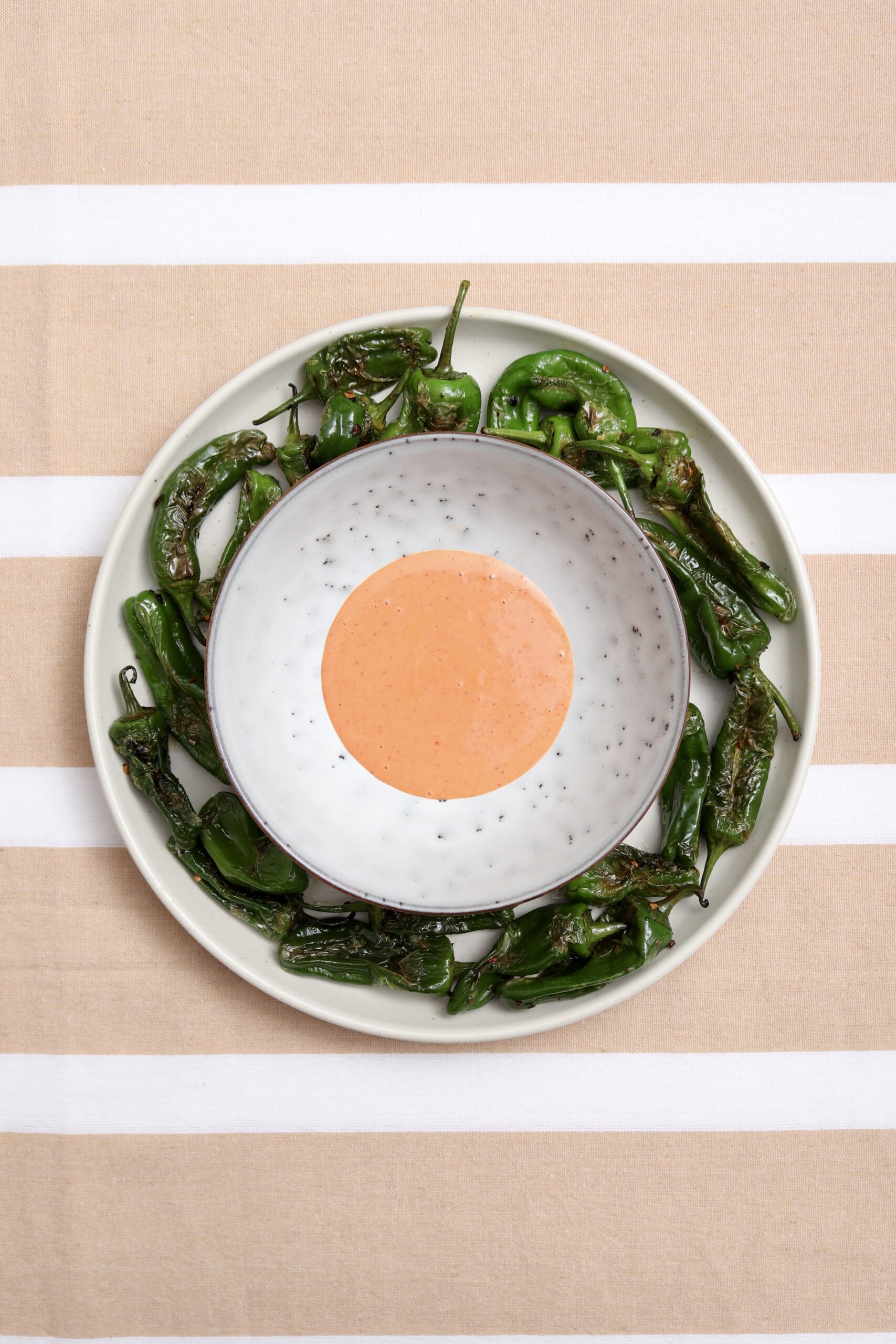 Padrón Peppers with Dip
